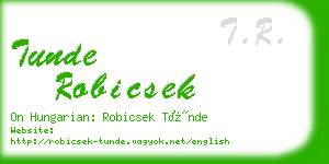 tunde robicsek business card